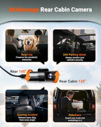 N5S 4 Channel 360 Degree 2.7K Dash Cam, 4CH STARVIS 2 Night Vision, 2.7K+1080P*2+1440P Front Rear Inside Dashcam, 24/7 Buffered Parking Mode, WiFi, Voice Control, Dual GPS, Support 1TB Max