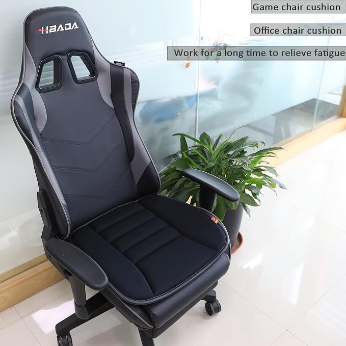 Car Seat Cushion Pad for Driving, Chair Cushion for Office/Truck with Memory Foam, Seat Cushion Comfortable and Durable Black | Memory Foam, For Driving, For Office/Truck, Comfortable and Durable