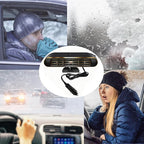 Car Heater,12V Portable Heating & Cooling Fast Heating Defrost Defogger for Car Windshield, Plugs into Cigarette Lighter,Car Defroster Windshield WIth Rotation Stand Holder