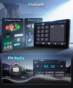 DSP Car Stereo Radio for Honda Civic 2006-2011 with Wireless Carplay Android Auto MirrorLink 10.1 inch HD Touch Screen Built-in GPS 26UIs 5.0Bluetooth Car Radio 5G WiFi AHD Backup Camera Mic
