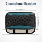 Car Center Console Cover, Universal Leather Waterproof Armrest Seat Box Cover Protector, Comfortable Car Decor Accessories Fit for Most Cars, Vehicles, SUVs-gem green