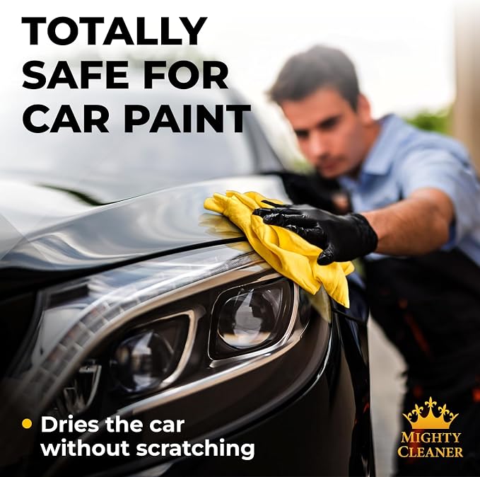 Premium Shammy Cloth for Car Drying - 26”x17” - Super Absorbent Chamois Towel for Car - Scratch-Free, Reusable & Soft