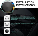 Car Steering Wheel Sunshade, Universal 15.7" Steering Wheel Sunshade, Full Coverage Auto Interior Wheel Sunshade Accessory, Suitable for Sedans SUVs Trucks (Black)