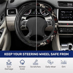 Horror Slasher Steering Wheel Cover, Non Slip Polyester Car Wheel Protector for Car SUV Truck, Universal 15 Inch