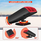 12V 150W Portable Car Heater, 2 in 1 Heating & Cooling Fan, Windscreen Defogger & Window Defroster,Fast Heating Car Heater with Cigarette Lighter, with 360° Rotatable Base, for Car Truck Rv Trailer