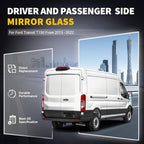 Driver and Passenger Lower Side Mirror Glass Compatible with 2015-2025 Ford Transit 150 250 350 2023-2025 E-Transit Replace BK3Z-17K707-A BK3Z17K707A