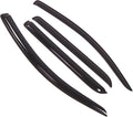 WD2-442 Dark Smoke 4 Pcs Set Window Visor (Outside Mount) Deflector Rain Guard Compatible with 2008-2016 Toyota Sequoia