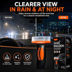 Oil Film Cleaning Brush for Car Windows，2026 Upgraded Clear Vision Windshield Cleaner with Anti-Rain Coating, Improving Clarity & Safer Driving (2 PCS)