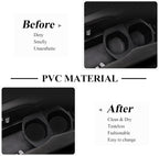 4 Pack Car Coasters, 2.75inch Universal Non-Slip Car Cup Holder Coaster for Car, PVC Cup Pad Mat Car Coasters for Cup Holders for Women (Black)