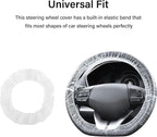 100PCS Disposable Steering Wheel Covers,Disposable Steering Wheel Protector with Elastic for Avoiding Scuffs & Scratches,Universal Car Steering Wheel Cover Car Accessories