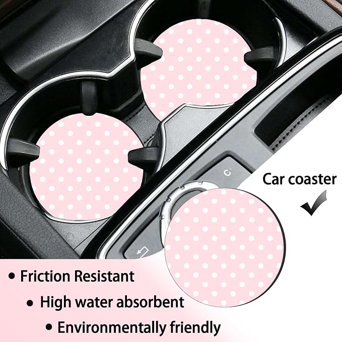 Polka Dots License Plate Frames，Polka dots Car Accessories for Women and Men ，Cute License Plate，Aluminum License Plate Frame Fits Standard US Vehicles Size 12.2 x 6 Inch (Pink-Polka dots)