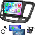 Car Radio Stereo for Chrysler 200C 2015 2016 2017 2018 2019 | QLED Touchscreen, Wireless CarPlay & Android Auto&Mirror Link, Built-in GPS, Wifi&Hotspot,Blutooth,FM Radio, Backup Camera