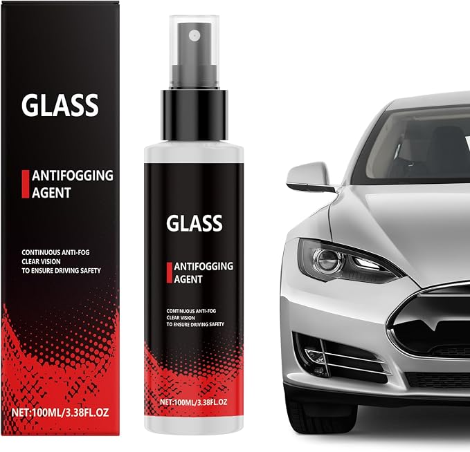 Anti Fog Spray For Car Windshield – 100ml Vehicle Glass Defogger, Clear Window Polishing Solution, Anti Haze Coating, Smudge Removal, Water Formula | Goggles Mirror Automotive Shower Motorcy