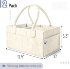 Mr. Pen- Baby Diaper Caddy Organizer, 2 Pack, Beige | Nursery Storage Bin and Car Organizer for Diapers and Baby Wipes
