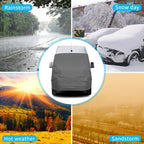 600D RV Windshield Engine Cover for Benz Sprinter 2019-2026 | Fits W906 Sprinter Vans, Mirror Cutouts, All Weather Blackout Privacy