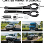 Car Seat Gap Filler Organizer 2Pcs,Car Accessories with Safety Hammer,2 in 1 No Drop Seat Guard with Storage Slot for Phone,Keys,Universal Interior Gap Filler for Cars SUV Truck,Black
