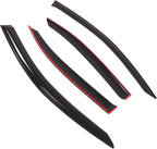 WD2-703B Dark Smoke 4 Pcs Set Window Visor (Outside Mount) Deflector Rain Guard Compatible with 2017-2018 Lexus IS250 IS350