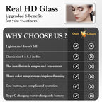 LED Vanity Mirror for Regular Car Sun Visor,Lightweight Car Mirrors with Dimmable Lights, 3-Color Vanity Makeup Mirror for Universal Standard Vehicle Visor