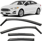 in-Channel Incredibly Durable Rain Guards for Ford Fusion 2013-2020, Original Window Deflectors, Vent Window Visors, Vent Deflector, 4 pcs. - 613112