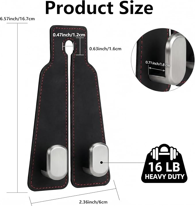 Car Seat Headrest Hooks for Purses & Shopping Bags, 2 Pack Suede Car Purse Hook, Double Hooks Secure Bags While Driving, Elegant & Durable, Simple to Install, Fits Handbags, Grocery Bags, Bottles.