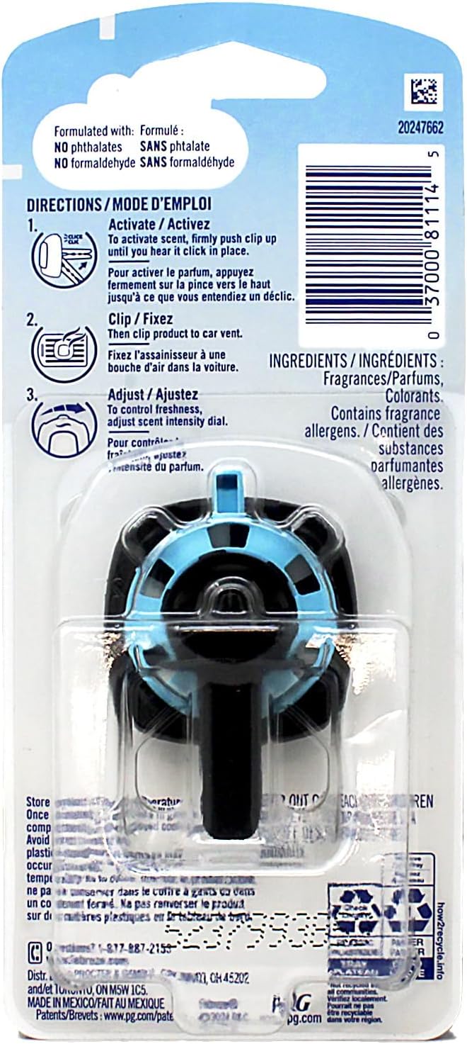 Odor Clear Car Vent Air Freshener Clip, Hawaiian Aloha 0.06 Fl.Oz - 8 Pack