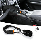 Car Steering Wheel Lock, Reliable Club Steering Wheel Lock Anti-Theft Device with 3 Keys, Max 17 Inch Length, Fits Most Vehicles, Trucks, SUVs, Vans, Golf Car Security Device - Black