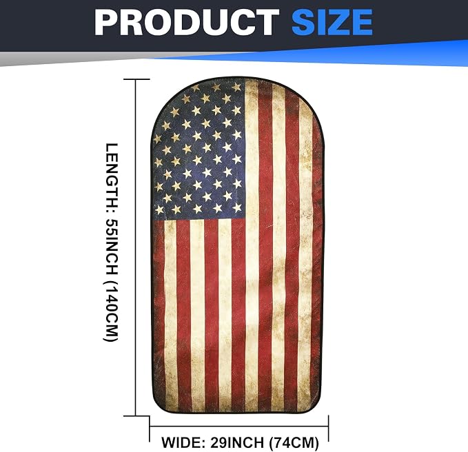 2 Pack American Flag Waterproof Towel Car Seat Covers, Sweatproof Non-Slip Seat Protector, Machine Washable Universal Front Bucket Seat Covers for Cars, SUVs, Gym, Beach, Sports & Pets