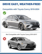 in-Channel Window Rain Guards Fit for 2018-2024 Toyota Camry,Rain Guards Visors Vent Visors Window Deflector, Vent Shades Car Accessories -4 pcs