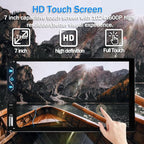 Double Din Car Stereo with Wireless Carplay and Wireless Android Auto,7 Inch Full HD Touchscreen Car Stereo Receivers Support Mirror Link,Bluetooth, Backup Camera,Steering Wheel,FM/USB/AUX/Subwoofer