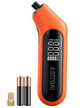 Digital Tire Pressure Gauge 3-300PSI Calibrated to ANSI B40.7 Grade 2A (0.5%), Backlight and Flashlight, Presta Valve Adaptor Included, 4 Units, AAA Batteries, Orange