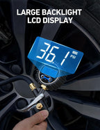 Digital Tire Pressure Gauge with Inflator, 3-250PSI Air Compressor Accessories with Heavy Duty Air Chuck Quick Connect Coupler, Fits 1/4" NPT – for Car Truck SUV RV, 1 Pack Compact