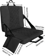 Stadium Seats Pad, Stadium Seat for Bleachers,Seat Cushion,Foldable Seats(Black)