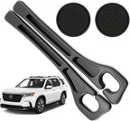Car Seat Gap Filler Compatible with Honda Pilot Accessories Seat Gap Plug Blocker with Storage Slot Organizer Non-Slip Car Cup Holder Coaster Black 2 Pack