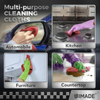 Shop Towels, 100 Pack Commercial Grade Work Rags Microfiber Towels for Cars Cleaning Rag Bulk Detailing Cloth for Automotive Bar Mechanic Restaurant Garage Housekeeping, 11.5"x 11.5", Red