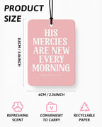 Pink Christian Car Air Freshener 4 Pcs Coconut Scented, Coquette Girly Pink Bow Christian Car Accessories Mirror Decor for Women, Religious Hanging Air Freshener for Cars Closet Drawer Books