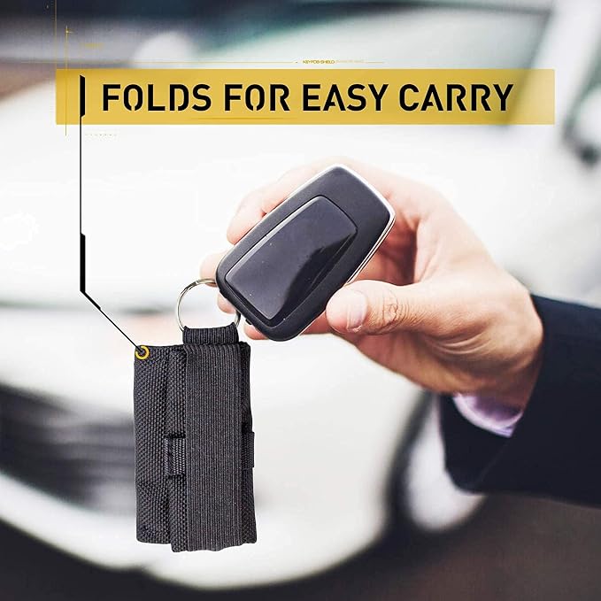 Faraday Bag for Keyfobs (2-Pack) / RF Shielding Protective Case for Smart Always On Keys Fobs Transmitters Small Electronics Vehicle Security Anti-Hacking Block Signal Relay