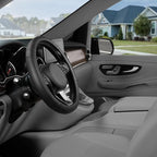 Car Steering Wheel Cover for Medium Standard Size Steering Wheels with 14 1/2-15 inches Outer Diameter, Black Microfiber Leather