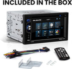 Elite BV755B Car Stereo System - 6.2 Inch Double Din Touchscreen, Bluetooth Head Unit, AM/FM Radio Receiver, CD Player, USB, SD, Aux In, Hook Up To Amplifier