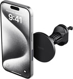 iTap 3 Magnetic Air Vent Car Mount Phone Holder with Magnetic Ring Adapter. Compatible with iPhone, Samsung Galaxy, Google Pixel, Huawei, LG, and All Qi Compatible Smartphones