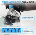 2 in 1 Extendable Snow Brush with Ice Scraper for Car Windshield, 33 Inch Car Window Scraper & Foam Snow Removal Brush for SUV, Heavy Duty Snow Cleaner for Truck Van, 360° Pivoting Head