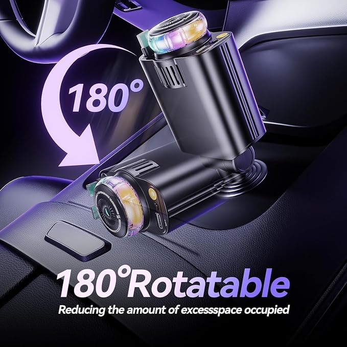Smart Retractable Car Charger 69W USB C Fast Charge Air Freshener Starlight | 5 in 1 Fast Car Phone Chargers Adapter with Aromatherapy, Compatible with iPhone 17 16 15 14 13 and Android