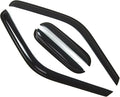 WD2-066 Dark Smoke 4 Pcs Set Window Visor (Outside Mount) Deflector Rain Guard Compatible with 1988-2000 Chevrolet C1500 C2500 C3500 Extended Cab