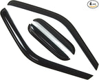 Outside Mount Window Vent Visors Rain Guards Compatible with Chevy C1500 Extended Cab 1988-2000 | Side Window Wind Deflectors Rain Shields | Smoke Tinted, 4 Pcs Set, DGWV-066
