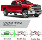 Voron Glass in-Channel Extra Durable Rain Guards for Chevrolet (Chevy) Silverado 2500HD/3500HD 2015-2019 Crew Cab, Window Deflectors, Vent Window Visors, 4 Pieces - 200825