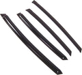 WD2-742 Dark Smoke 4 Pcs Set Window Visor (Outside Mount) Deflector Rain Guard Compatible with 2012-2015 Toyota Prius V