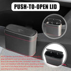 Car Trash Can with Lid,Press-Top Car Trash Bin with 30PCS Cars Trashs Bags,Multi-Function & Small Cars Garbage Can with Suspension Design for Storaging Garbage Fits 4.7 Gal