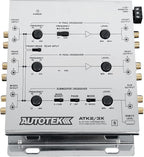 ATK2 3X Active Crossover Processor (Silver) – 8.5 Volts, 2-Way and 3-Way, Remote Bass Control Included, Built-In Crossovers, Level Adjust