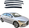 Outside Mount Rain Guards for 2017-2020 Hyundai Elantra,Smoke Tint Window Deflectors Visors,Fits Elantra 17-20,No Drill Easy Installation,Keep Rain Out & Reduce Noise,4-Piece Set