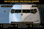 Boeing 737 Cockpit Sunshade Kit – Triple-Layer Blackout Window Shades for 737 NG & MAX Flight Deck | Precision-Fit, Foldable | Built by Pilots