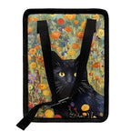 Cat Flower Print Car Trash Can with Lid, Leak Proof Auto Trash Bag Hanging Vehicle Garbage Can Multipurpose Storage Container for Back Seat Road Trip